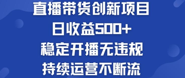 淘宝无人直播带货创新项目：日收益500+  稳定开播无违规  持续运营不断流【揭秘】-南友云赚