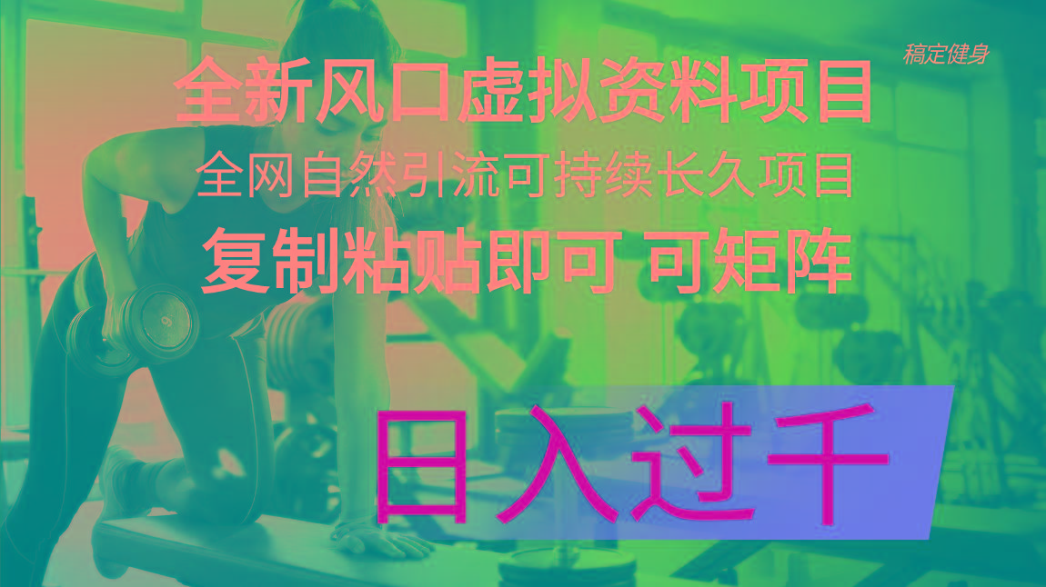 全新风口虚拟资料项目 全网自然引流可持续长久项目 复制粘贴即可可矩阵…-南友云赚