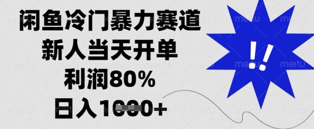 闲鱼冷门暴力赛道，新人当天开单，利润80%，日入数张【揭秘】-南友云赚