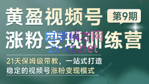 黄盈·视频号涨粉变现训练营-南友云赚