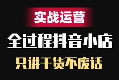 抖音小店精细化实战运营，只讲干货不废话-南友云赚