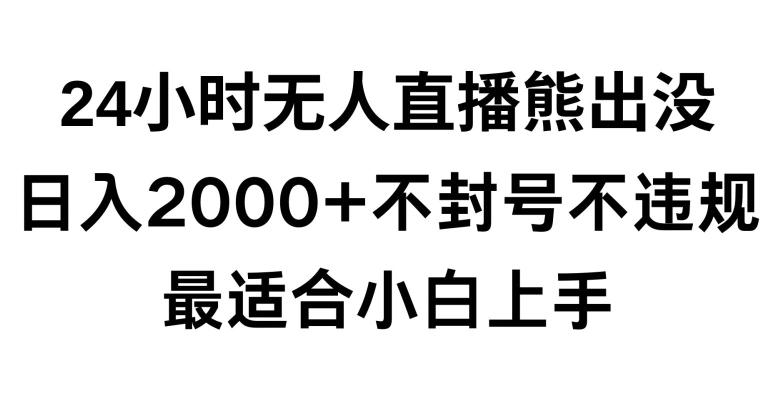 快手24小时无人直播熊出没，不封直播间，不违规，日入2000+，最适合小白上手，保姆式教学【揭秘】-南友云赚