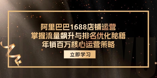 阿里巴巴1688店铺运营，掌握流量飙升与排名优化秘籍 年销百万核心运营策略-南友云赚