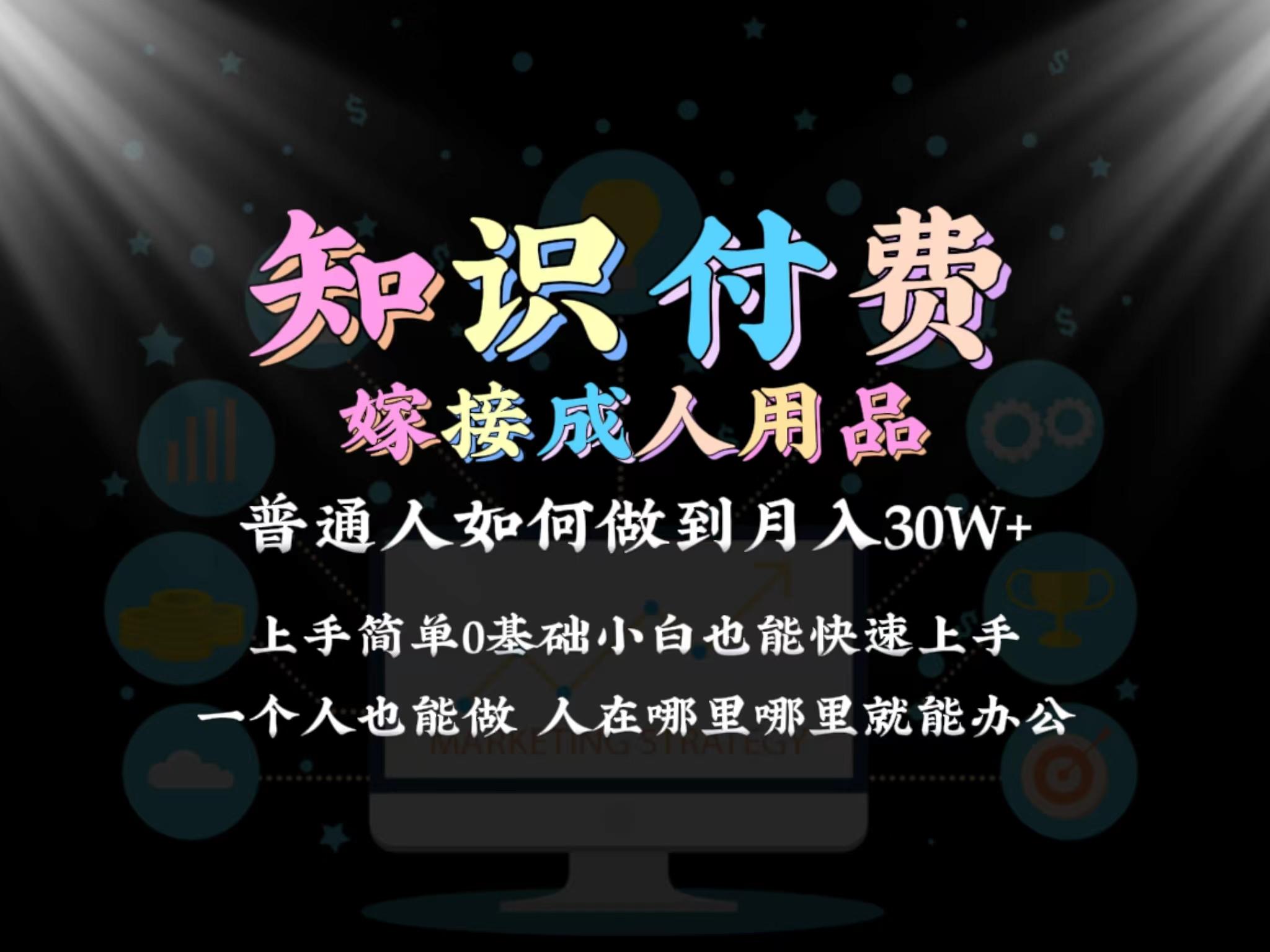 2024普通人做知识付费结合成人用品如何实现单月变现30w 保姆教学1.0-南友云赚