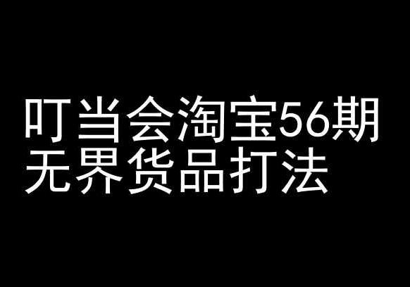 叮当会淘宝56期：无界货品打法-淘宝开店教程-南友云赚