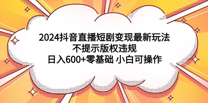 (9305期)2024抖音直播短剧变现最新玩法，不提示版权违规 日入600+零基础 小白可操作-南友云赚