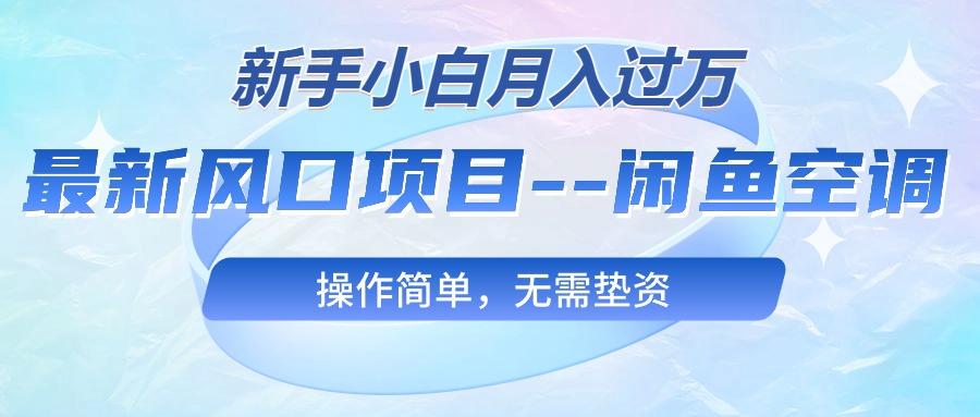 最新风口项目—闲鱼空调，新手小白月入过万，操作简单，无需垫资-南友云赚