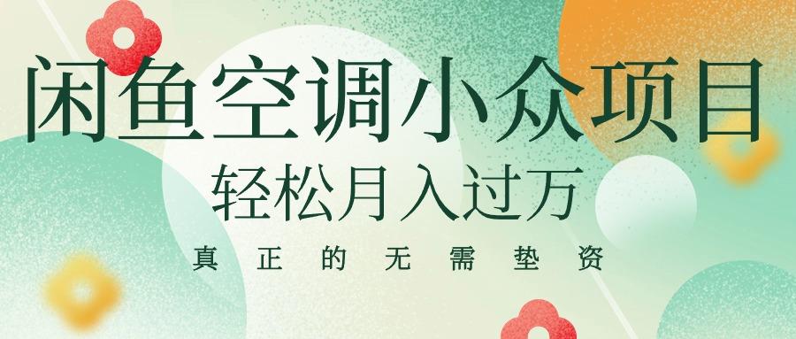 闲鱼卖空调小众项目 轻松月入过万 真正的无需垫资金-南友云赚