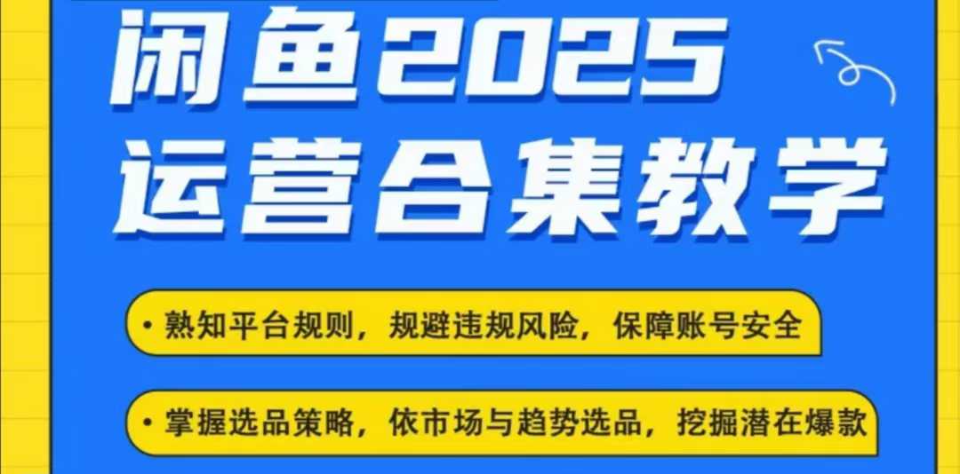 2025闲鱼电商运营全集，2025最新咸鱼玩法-南友云赚