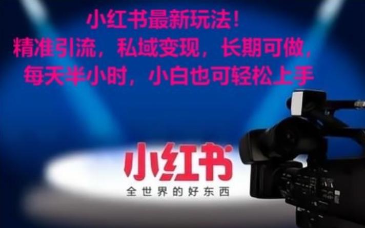 小红书最新玩法！精准引流，私域变现，长期可做，每天半小时，小白也可轻松上手【揭秘】-南友云赚