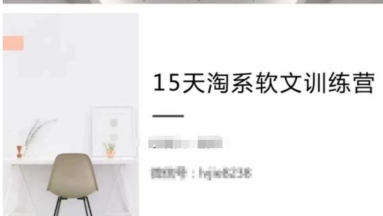 15天淘系软文训练营，跟年入50万的淘系软文导师，学习月收过万的淘系软文-南友云赚