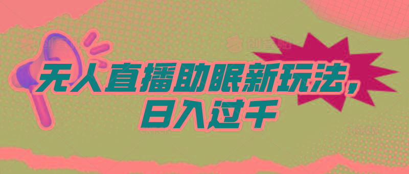 (9932期)无人直播助眠新玩法，24小时挂机，日入1000+-南友云赚