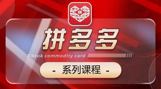 2024拼多多系列课，【基础】【运营】【活动】【推广】【玩法】5大模块-南友云赚