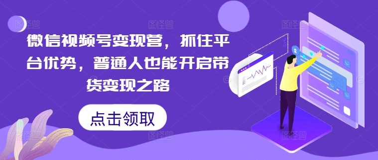 微信视频号变现营，抓住平台优势，普通人也能开启带货变现之路-南友云赚
