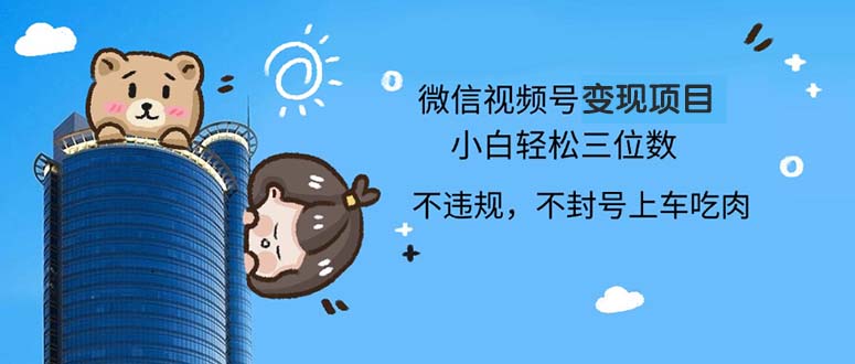 2024最新微信视频号变现项目，小白轻松月入四位数-南友云赚