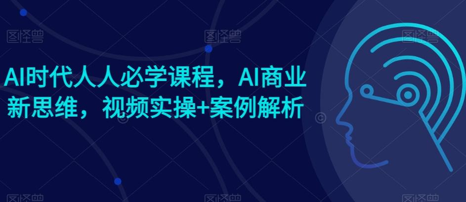 AI时代人人必学课程，AI商业新思维，视频实操+案例解析【赠AI商业爆款案例】-南友云赚