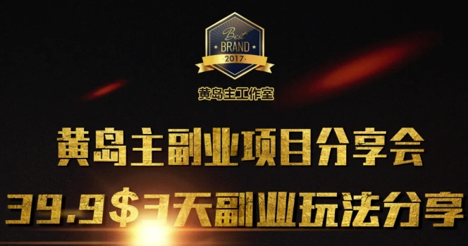 黄岛主副业分享会1期：3天3个副业玩法，速度上车-南友云赚