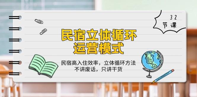 民宿 立体循环运营模式：民宿高入住效率，立体循环方法，只讲干货(32节-南友云赚