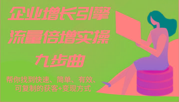企业增长引擎流量倍增实操九步曲，帮你找到快速、简单、有效、可复制的获客+变现方式-南友云赚