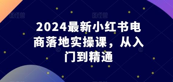 2024最新小红书电商落地实操课，从入门到精通-南友云赚