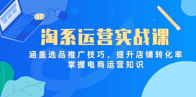 淘系运营实战课，涵盖选品推广技巧，提升店铺转化率，掌握电商运营知识-南友云赚