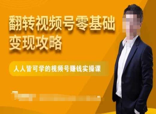 微信视频号零基础变现攻略，人人皆可学的视频号赚钱实操课-南友云赚