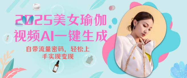 2025瑜伽美女视频，简单流量变现新玩法-南友云赚