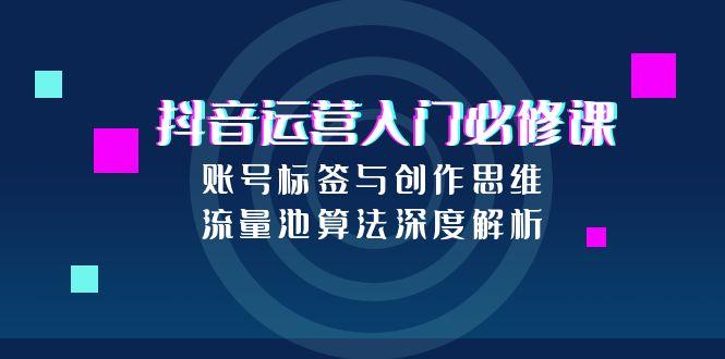 抖音运营入门必修课，账号标签与创作思维，流量池算法深度解析-南友云赚