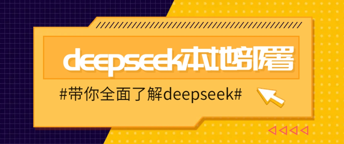DeepSeek本地部署详细教程，轻松将deepseek部署到你的电脑上-南友云赚