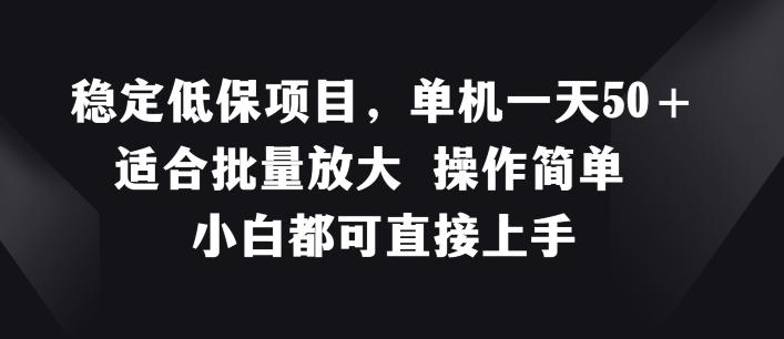 稳定低保项目，单机一天50+适合批量放大 操作简单 小白都可直接上手【揭秘】-南友云赚
