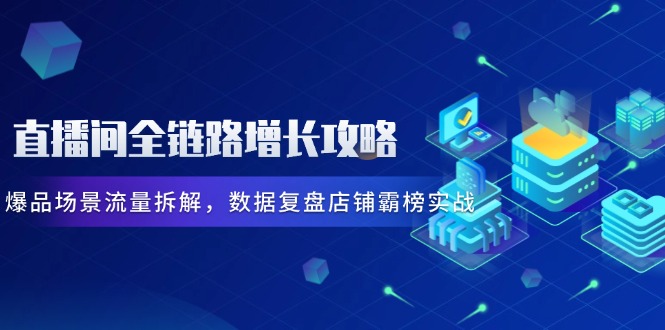 直播间全链路增长攻略，爆品场景流量拆解，数据复盘店铺霸榜实战-南友云赚