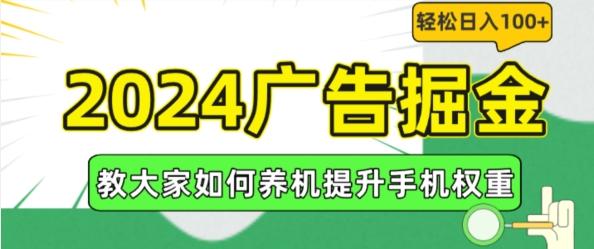 2024广告掘金，教大家如何养机提升手机权重，轻松日入100+【揭秘】-南友云赚