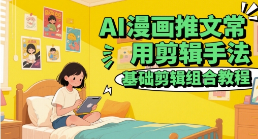AI漫画推文常用剪辑手法，基础剪辑组合教程-南友云赚