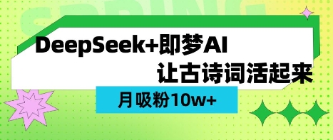 用DeepSeek做AI 古诗词视频，涨粉 10W+(保姆级教程)-南友云赚