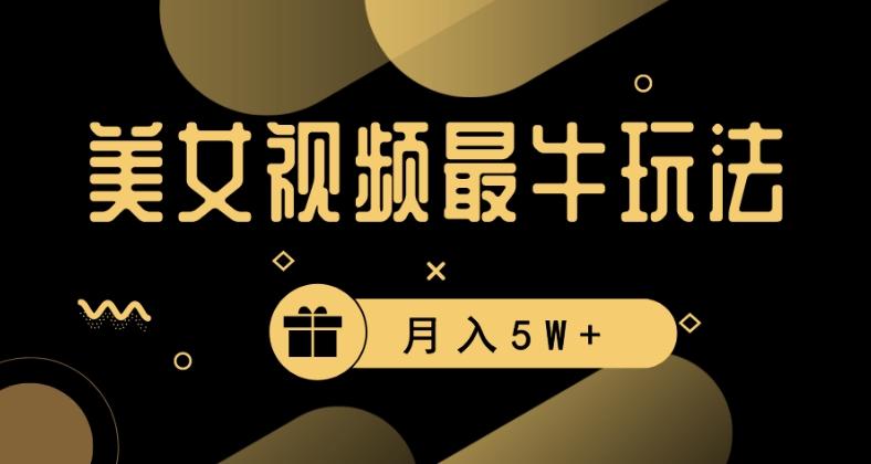 美女短视频最牛玩法，流量高，变现快，轻松月入5W+【揭秘】-南友云赚