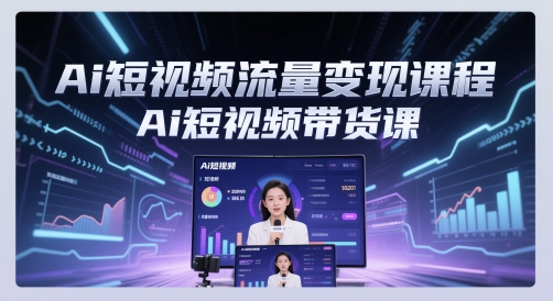Ai短视频流量变现课程，Ai短视频带货课-南友云赚