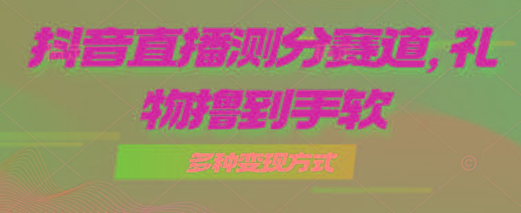 抖音直播测分赛道，多种变现方式，轻松日入1000+-南友云赚