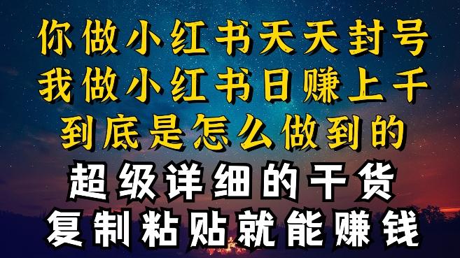 都知道小红书能引流私域变现，可为什么我能一天引流几十人变现上千，但你却频频封号违规被限流【揭秘】-南友云赚