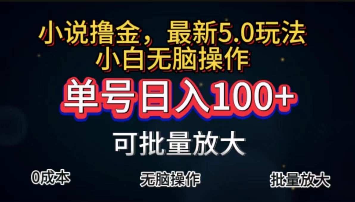 全自动小说撸金，单号日入100+小白轻松上手，无脑操作-南友云赚