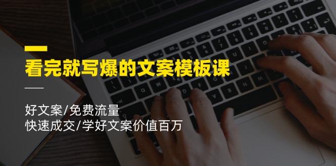 看完就 写爆的文案模板课，好文案/免费流量/快速成交/学好文案价值百万-南友云赚