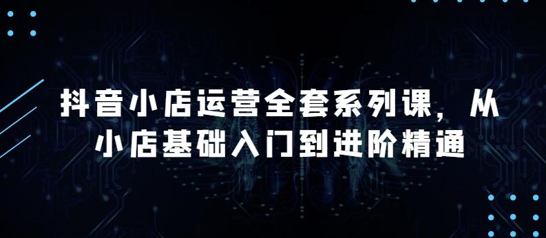 抖音小店运营全套系列课，全新升级，从小店基础入门到进阶精通，系统掌握月销百万小店的核心秘密-南友云赚