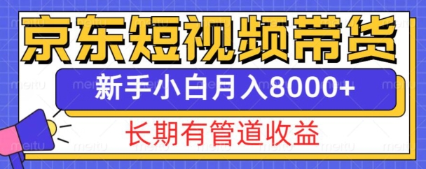 京东短视频带货新玩法，长期管道收益，新手也能月入8000+-南友云赚