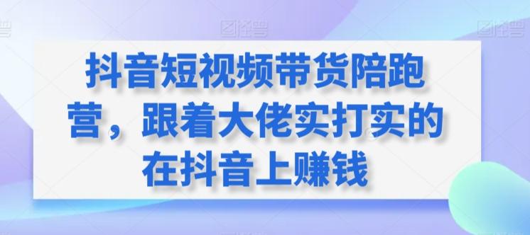 抖音短视频带货陪跑营，跟着大佬实打实的在抖音上赚钱-南友云赚
