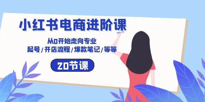 小红书电商进阶课：从0开始走向专业 起号/开店流程/爆款笔记/等等(20节-南友云赚