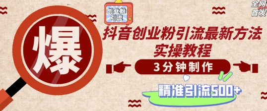 轻松制作创业类视频，一天被动加精准创业粉500+【揭秘】-南友云赚