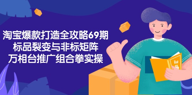 淘宝爆款打造全攻略-69期，标品裂变与非标矩阵，万相台推广组合拳实操-南友云赚