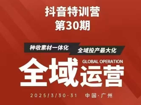 抖音特训营第30期线下培训资料，没有录音视频，正版整理的脑图资料及学员总结核心点-南友云赚
