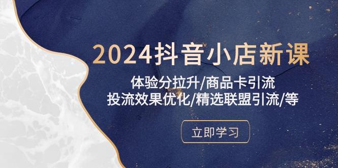 2024抖音小店新课，体验分拉升/商品卡引流/投流效果优化/精选联盟引流/等-南友云赚