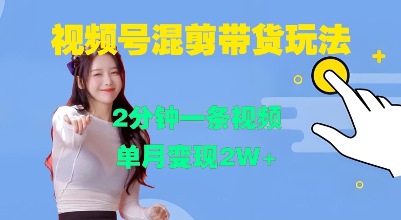 视频号混剪玩法，2分钟一条视频，单月变现2W+【揭秘】-南友云赚