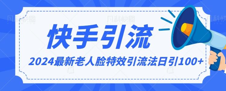 2024全网最新讲解老人脸特效引流方法，日引流100+，制作简单，保姆级教程【揭秘】-南友云赚